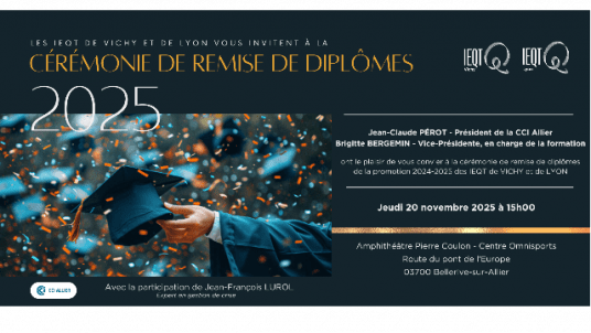 Cérémonie de remise des diplômes des IEQT de Vichy et de Lyon